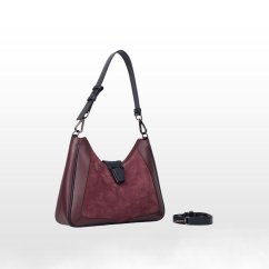 CROMIA RUMI hobo kožená kabelka – bordová