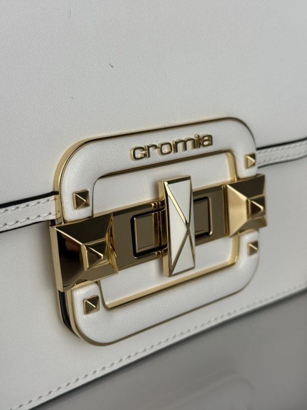 CROMIA IT JEWEL kožená kabelka biela