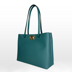 CROMIA ISOLDE shopper kabelka – petrolejová