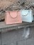 CROMIA MARYSOL kožená kabelka světle modrá