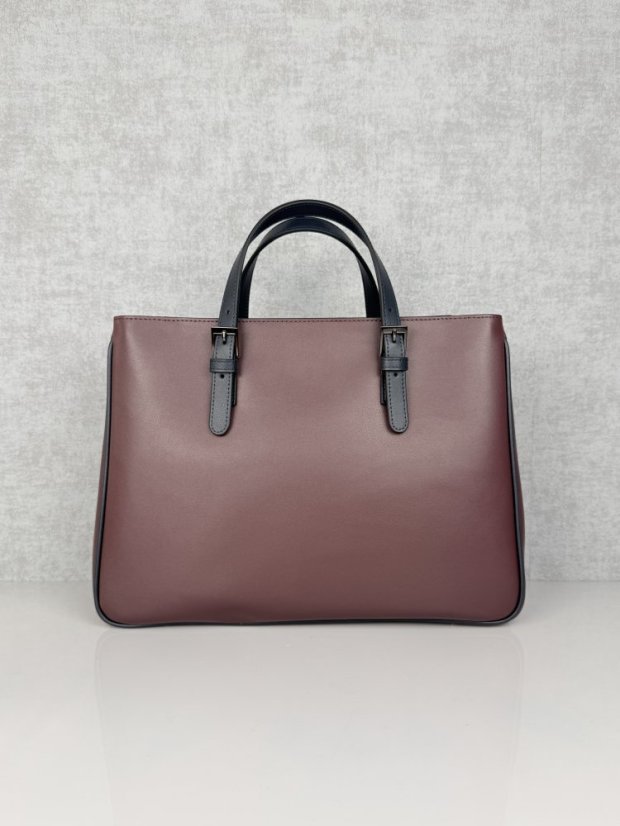 CROMIA RUMI skórzana torba tote – bordowa