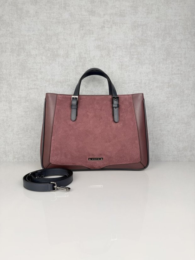 CROMIA RUMI skórzana torba tote – bordowa