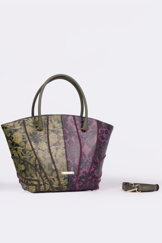 Cromia IT Tamerice – dámska tote bag kabelka cherry so vzorom