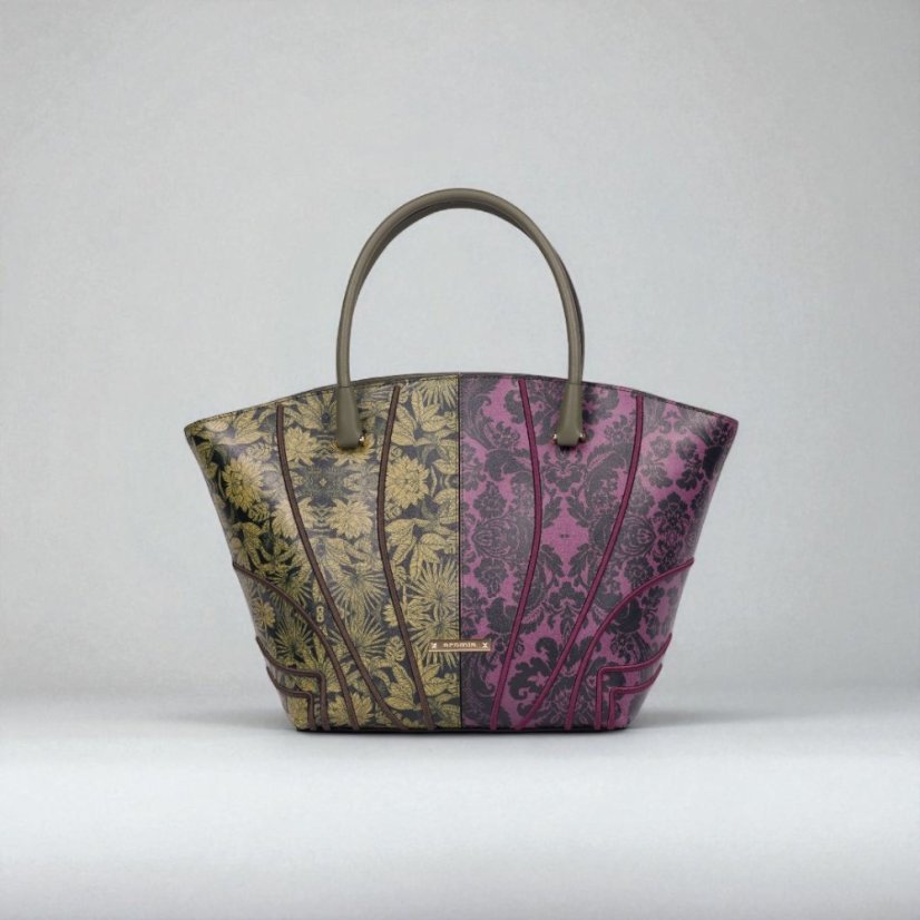 Cromia IT Tamerice – dámska tote bag kabelka cherry so vzorom