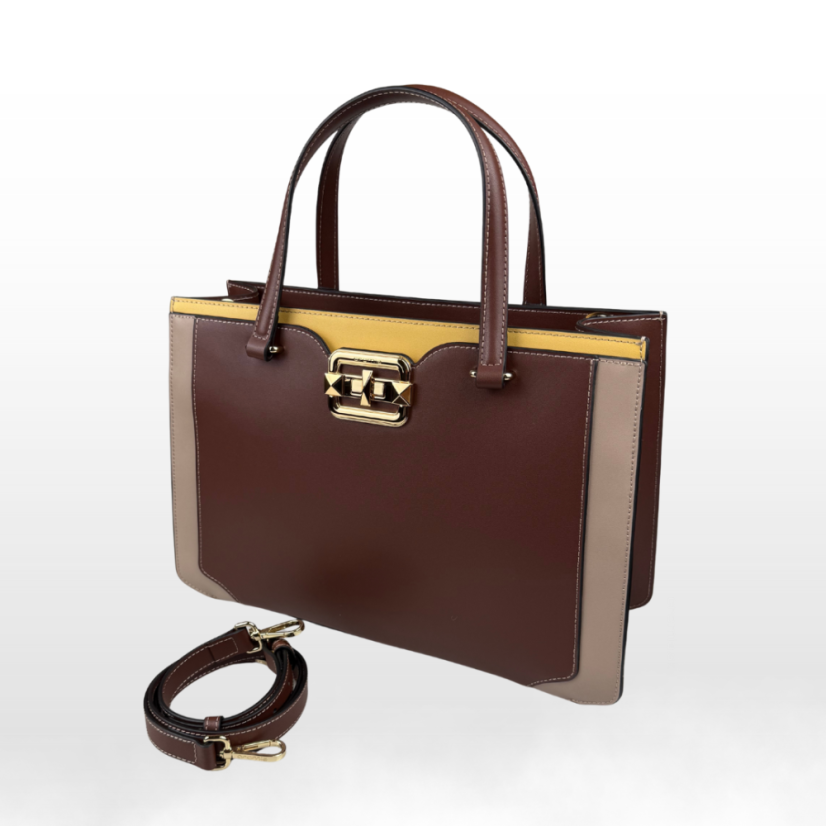 CROMIA ISABELLA kožená kabelka – hnedá
