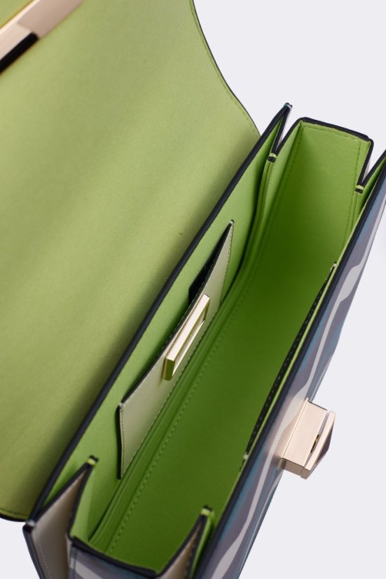 CROMIA IT MAELLE kožená crossbody kabelka gaštanová