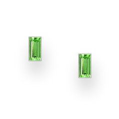 Strieborné náušnice Crystal PERIDOT