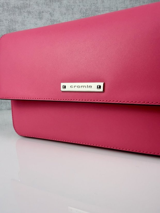 CROMIA PERLA 2009 kožená kabelka magenta