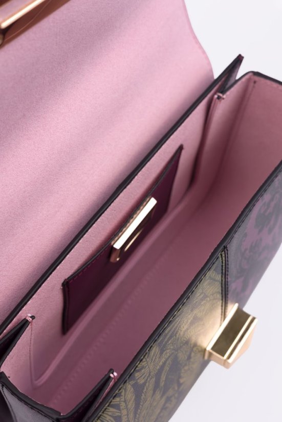 Cromia IT Ribes – dámska mini bag kabelka cherry so vzorom