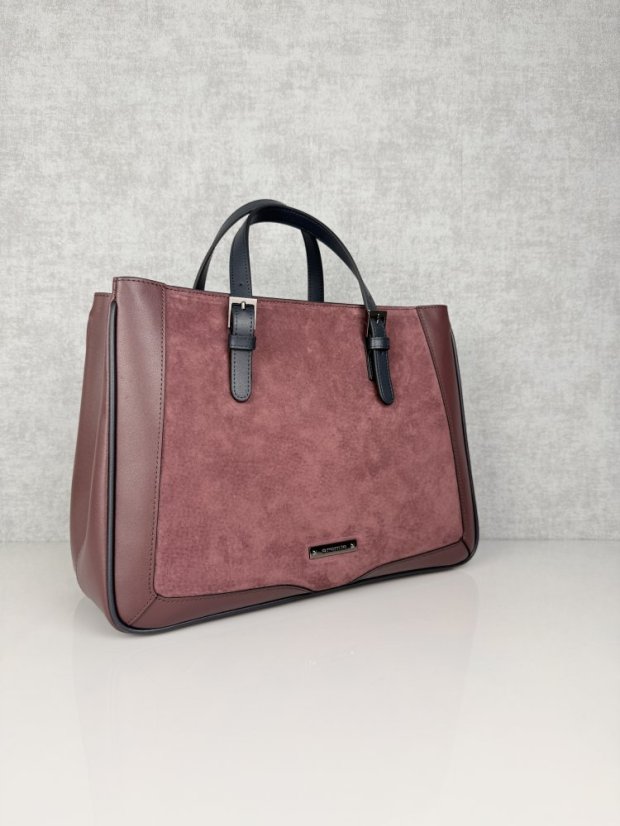 CROMIA RUMI skórzana torba tote – bordowa