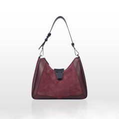 CROMIA RUMI skórzana torebka hobo – bordowa