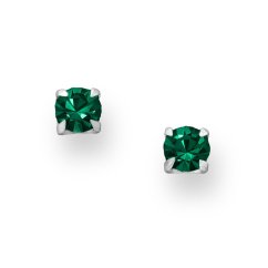 Strieborné náušnice Maya EMERALD