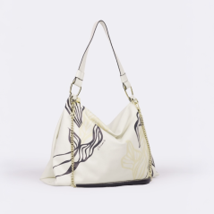 CROMIA THE BAG WILD kožená kabelka krémová