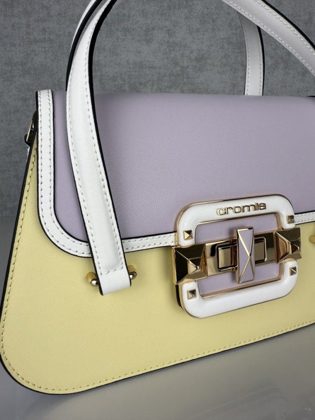 CROMIA IT JEWEL kožená kabelka vanilková